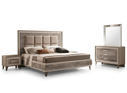Bett Nachttisch 3tlg. Schlafzimmer Set Luxus Modern Komplett Italienische Möbel