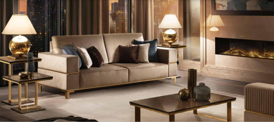Edler Designer Couchtisch Beistelltisch Sofa Wohnzimmer Tisch Tische Edelstahl
