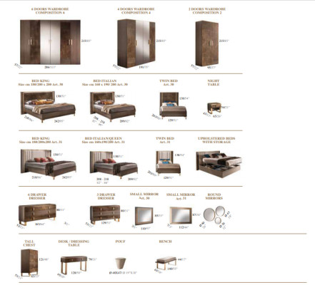 Luxus Schlafzimmer Bett Doppel Stil Modern Polster Betten Italienische