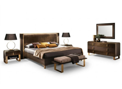 Bett Schlafzimmer Set Design Modern Luxus 2x Nachttisch Italienische 3tlg