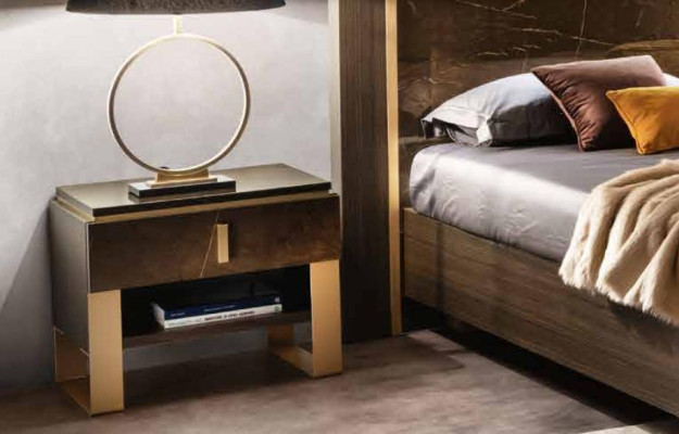 Design Nacht Tisch Konsole Metall Glanz Deko Tische Konsolen Schlaf Zimmer