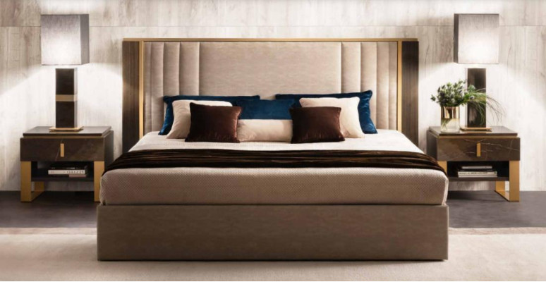 Bett 2x Nachttisch 3 tlg Schlafzimmer Set Design Modern Luxus Italienische