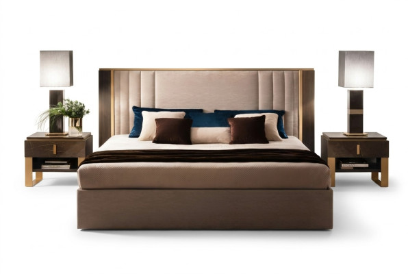 Bett 2x Nachttisch 3 tlg Schlafzimmer Set Design Modern Luxus Italienische