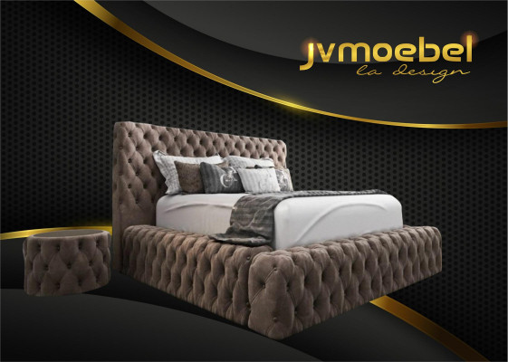 Bett Textil Schlafzimmer Möbel Luxury Moderne Betten Chesterfield Boxspring Neu