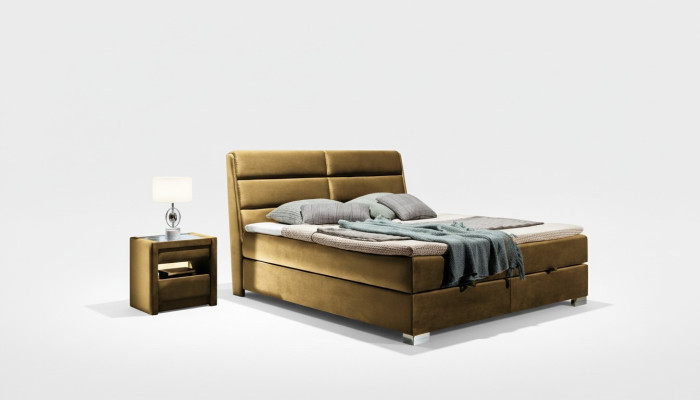 Schlafzimmer Luxus Boxspring Bett Betten Doppel Möbel Stoff 140 160 180 x 200cm