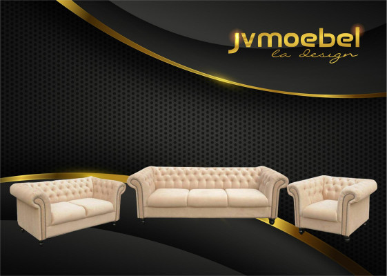 Sofagarnitur Chesterfield Design Wohnzimmer Möbel Couch 321 Sitzer Couchen Sofas