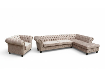 Chesterfield Klassische Wohnzimmer Möbel Ecksofa Sofa Couch Polster