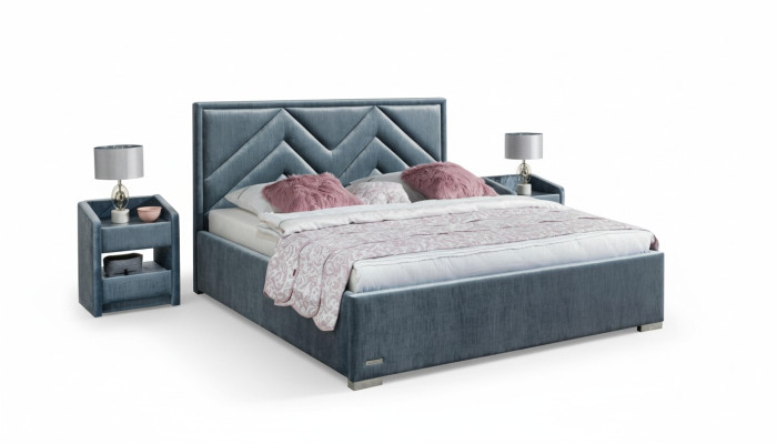 Komplettes Schlafzimmer Set Bett 2x Nachttisch 3 tlg. Sets Designer Luxus Betten