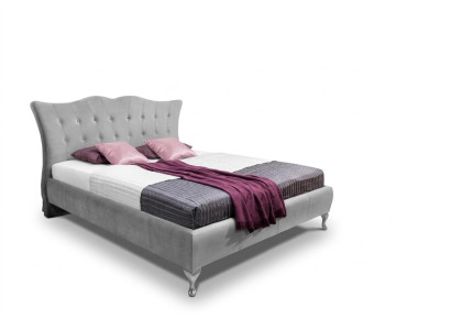 Klassische Schlafzimmer Betten Textil Bett Stoff Chesterfield 140x200 Doppelbett