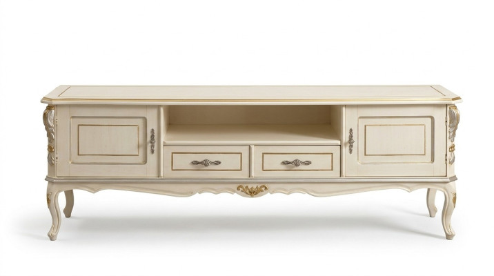 RTV Lowboard rtv Luxus Schrank Tisch Wohnzimmer Holz Möbel Klassisches Low Side Board