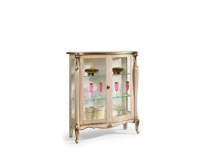 Möbel Holz Stil Barock Vitrine Glasschrank Kommode Schränke Italienische