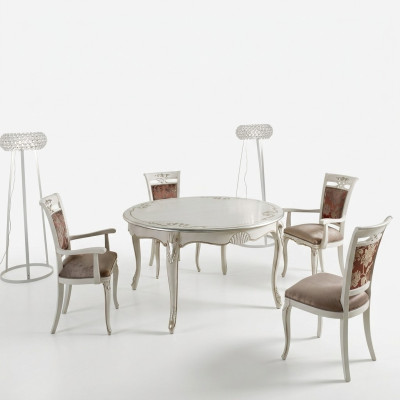 Italienische Möbel Esstisch Holz Luxus Tisch Design Tische Esszimmer 140x79cm