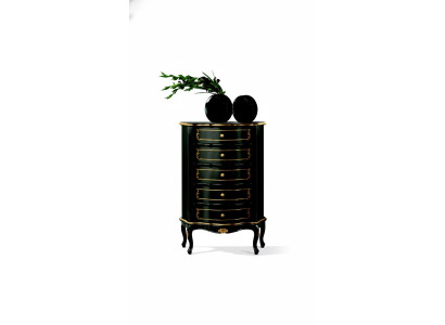 Italienische Möbel Stil Barock Schwarz Designer Schrank Kommode Möbel