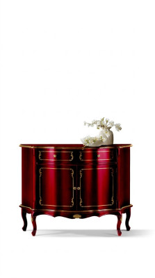 Luxus Italienische Holz Möbel Kommode Rot Buffet Schrank Wohnzimmer