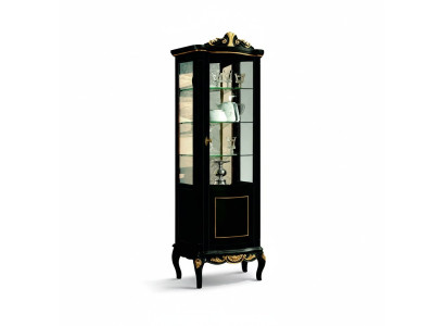 Designer Italienische Schicke Holz Möbel Barock Stil Luxus Schrank Vitrine Wohnzimmer