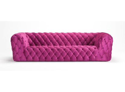 Pinke Xxl Big Couch Chesterfield Sofa Polster Stoff Couchen Viersitzer 250cm neu