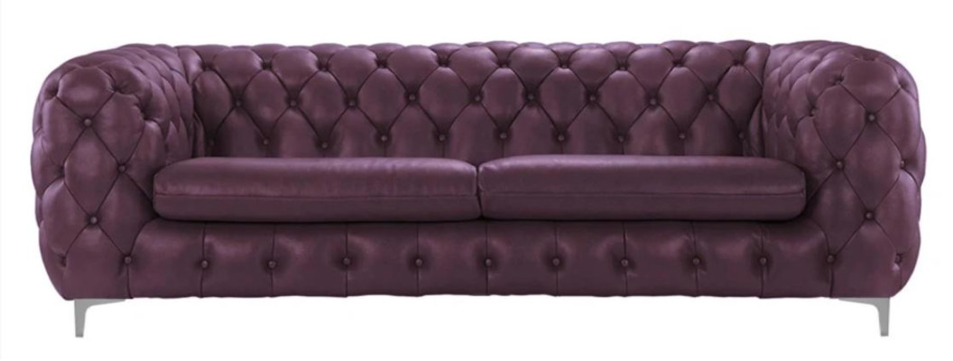 Chesterfield Sofa Braun xxl Big Leder Wohnzimmer Möbel 4 sitzer Violet Gelb Grün