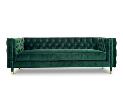 Chesterfield 4-Sitzer Sofa Luxus Design Möbel Textil Stoff Couchen Grün Sofas