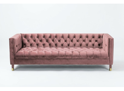 Chesterfield Sofa Rosa Möbel 4 sitzer Sofas Textil Stoff Couchen xxl big 230cm