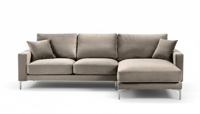 Beige Ecksofa Stoff Wohnzimmer Design Couchen Polster Sofa Sofas Eckgarnitur Neu