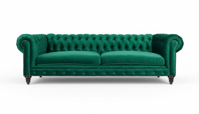 Chesterfield Sofa Grün Textil Stoff Couchen Kreative Möbel 3 sitzer Neu Sofas