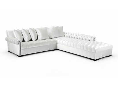Weiße Ecksofa Sofa Stoff Chesterfield Design Couchen Polster Sofas Luxus Möbel