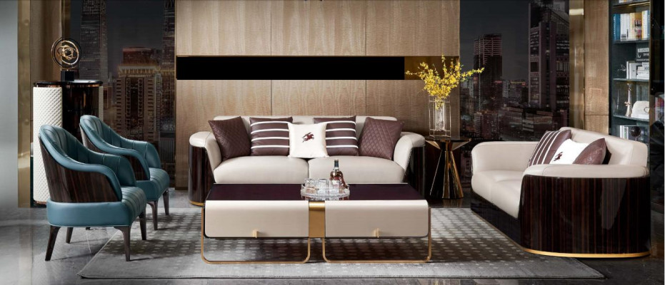 Sofa 3 Sitzer Beige Modern Design Couchen Leder Sofas Neu Kreative