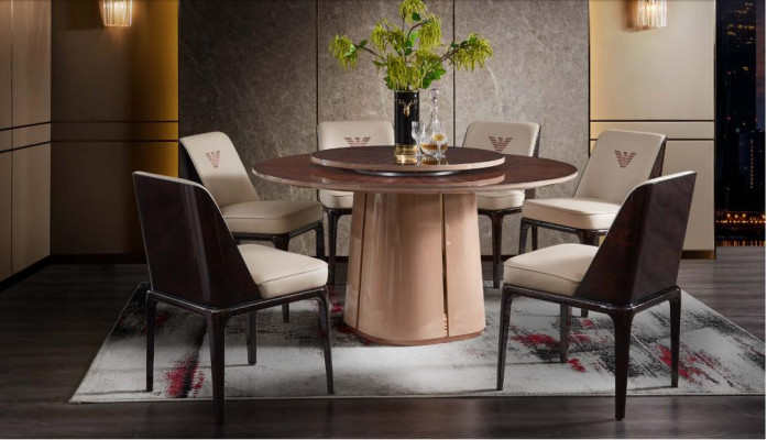 Gruppe Luxus Stuhl Garnitur Lehn Design Möbel Luxus Esszimmer Holz 4x Stühle