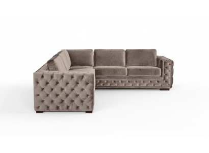 chesterfield couch luxus samt stoff couchen sofa set knöpfe polster neu Beige