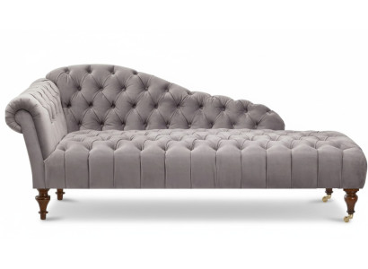 Chaiselongue Klassische Möbel Beige Wohnzimmer Sofa Stoff Chesterfield