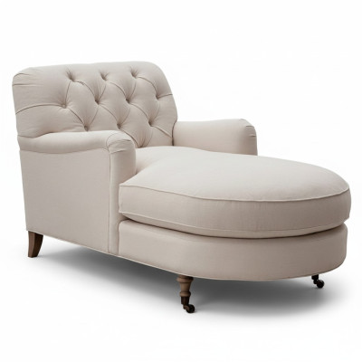 Beige Chaiselongue Chesterfield Möbel Liege Wohnzimmer Moderne