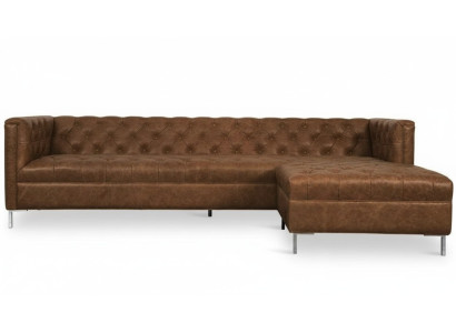 Braune Eckcouch Western Stil Eckgarnitur Ecksofa Eckcouch Garnitur Polster