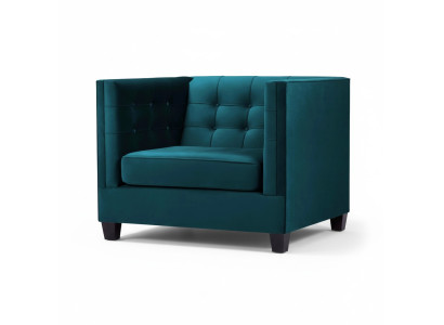 Sessel Chesterfield Textil Stoff Meergrün Kreative Möbel Neu Wohnzimmer