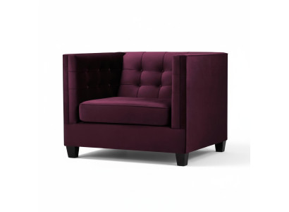 Sessel Chesterfield Textil Stoff Violett Kreative Möbel Neu Wohnzimmer Modern