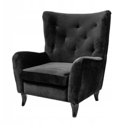 Sessel Textil Stoff Chesterfield Samt Möbel Wohnzimmer Moderne Couchen Blau