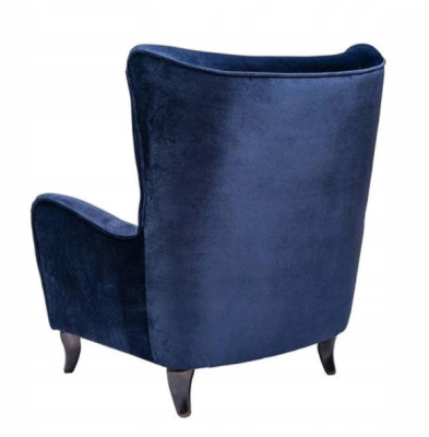 Sessel Textil Stoff Chesterfield Samt Möbel Wohnzimmer Moderne Couchen Blau