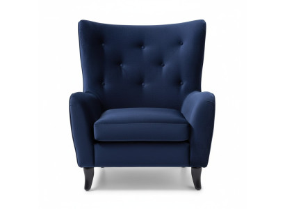 Sessel Textil Stoff Chesterfield Samt Möbel Wohnzimmer Moderne Couchen Blau