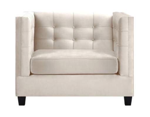 Sessel Modern Chesterfield Textil Stoff Weiß Kreative Loft Möbel Neu Wohnzimmer