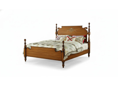 Designer Doppelbett Bett Betten Holz Amerikanisch Hotel Luxus Schlafzimmer Neu