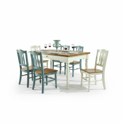 Esstisch 6x Stühle Esszimmer Set Gruppe Garnitur Tisch Sitzgruppe 7tlg Holz Neu