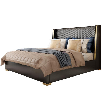 Designer Polsterbett Bett Betten Stoff Holz Luxus Ehebett 180x200cm Doppelbett