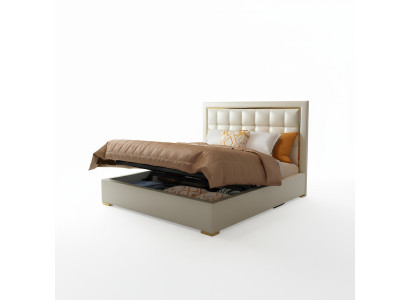 Bett Polster Design Luxus Doppel Betten Grau 180x200cm Schlaf Zimmer Leder Hotel