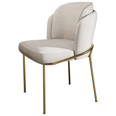Ess Zimmer 1x Stuhl Stühle Polster Textil Modern Designer Lehn Sitz Sessel