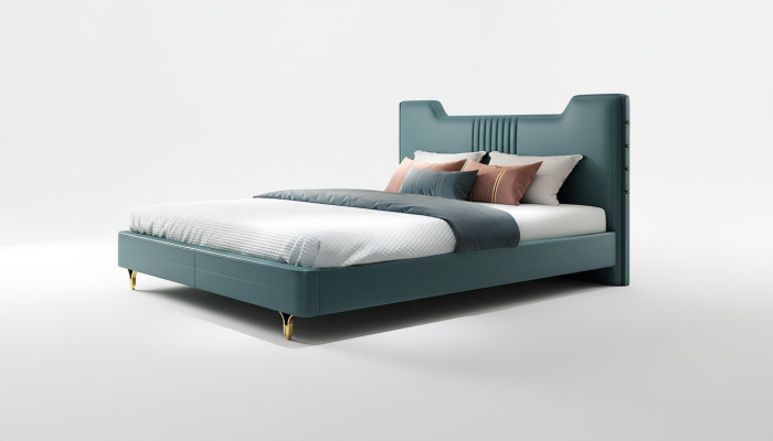 Modernes Designer Holz Bett Edles Möbel Doppel Betten Neu Schlafzimmer Polster