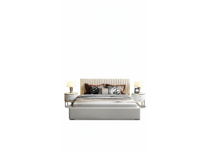 Designer Bett Schlafzimmer Doppelbett Betten Leder Hotel Luxus Polster 180/200cm