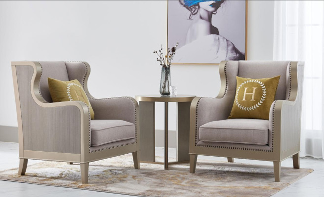 Textil Sessel 1 Sitzer Sofa Polster Sofas Design Luxus Klassische Modern Lehn