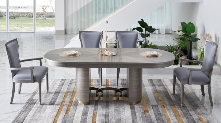 Klassisch Designer Ess Tisch + 4 Stühle Set Garnitur Zimmer Gruppe 5 tlg.