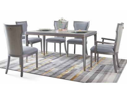 Luxus Design Polster Stuhl Stühle Büro Sitz Office Esszimmer Holz Möbel