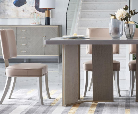 Designer Möbel Holz Tisch Sitz Ess Zimmer 6x Stühle 7tlg. Set Garnitur Neu