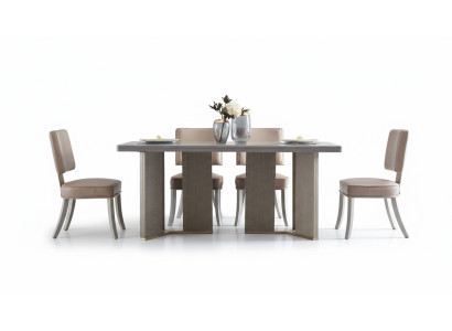 Designer Möbel Holz Tisch Sitz Ess Zimmer 6x Stühle 7tlg. Set Garnitur Neu